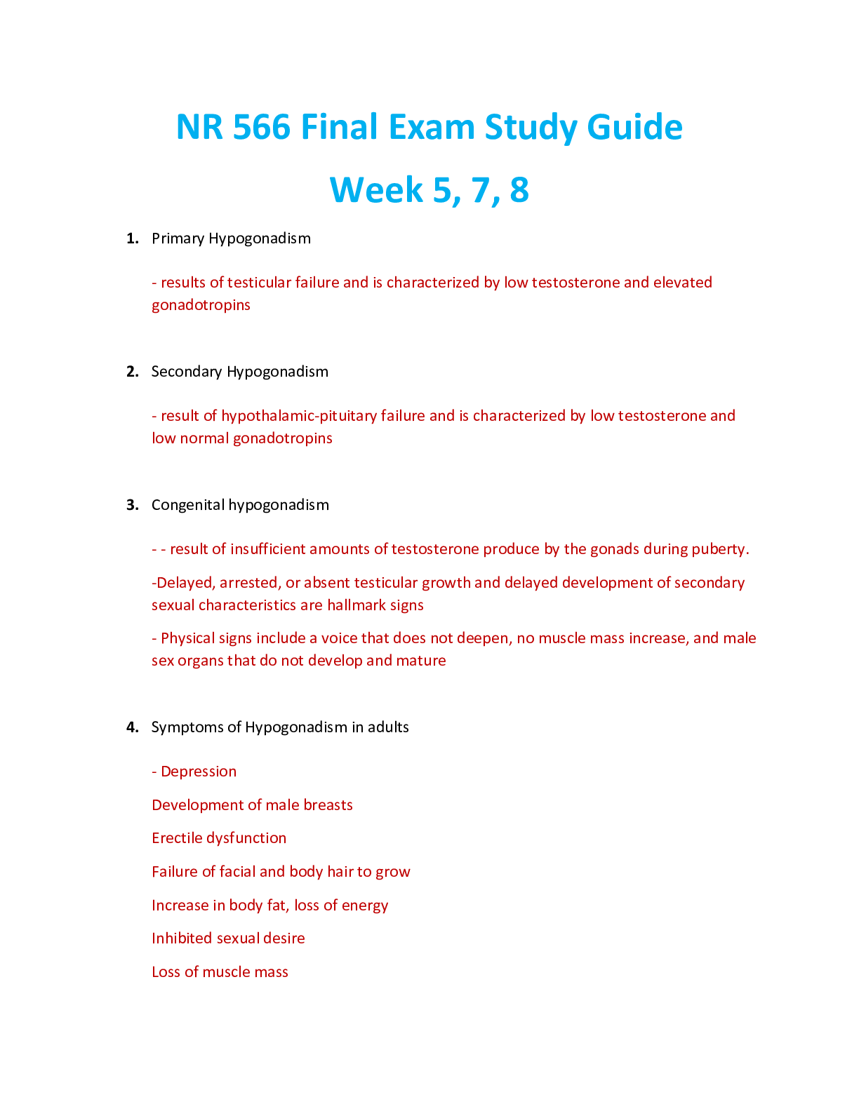 Preview image for NR 566 Final Exam / NR566 Final Exam Study Guide (Latest 2021/2022) Chamberlain